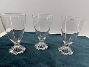 Mid Century Vintage Anchor Hocking Berwick Boopie Water Goblets Set Of 3